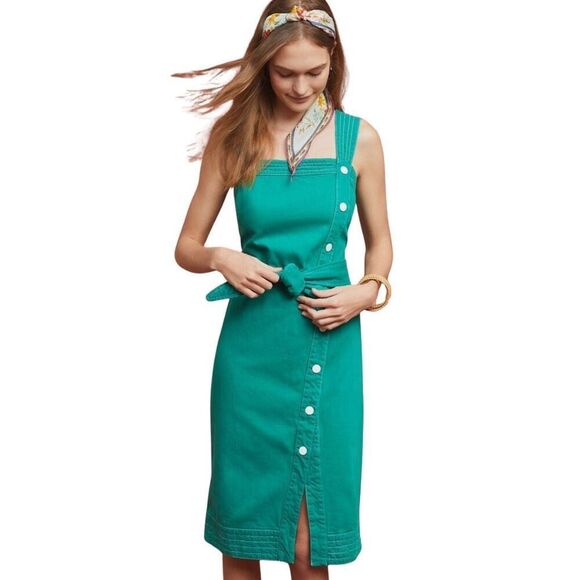 MAEVE Anthropologie Elizabeth Button Front Dress - Picture 1 of 8